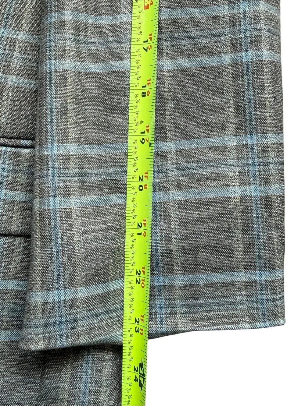 Lauren Ralph Lauren Gray Blue Windowpane Sport Coat Blazer 50L Modern Classic